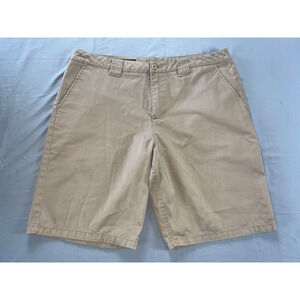 O'Neill Relaxed Fit Flat Front Poly-Cotton Chino Shorts. Beige, Men's 38. EUC!!